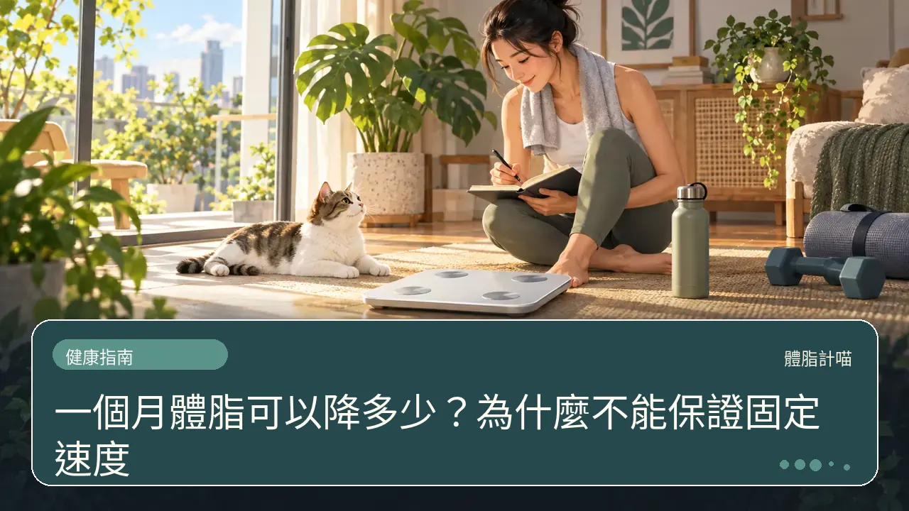 一個月體脂可以降多少？為什麼不能保證固定速度主題插畫