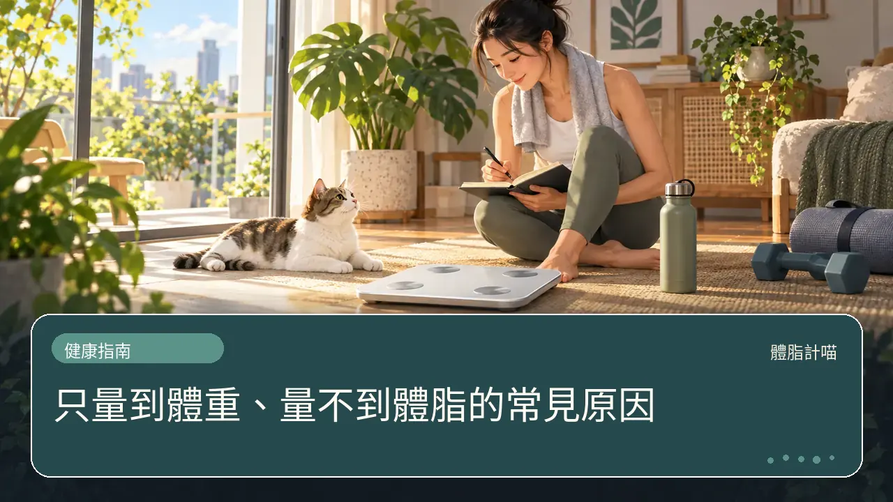 只量到體重、量不到體脂的常見原因主題插畫