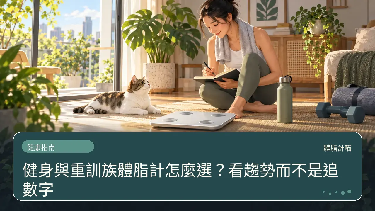 健身與重訓族體脂計怎麼選？看趨勢而不是追數字主題插畫