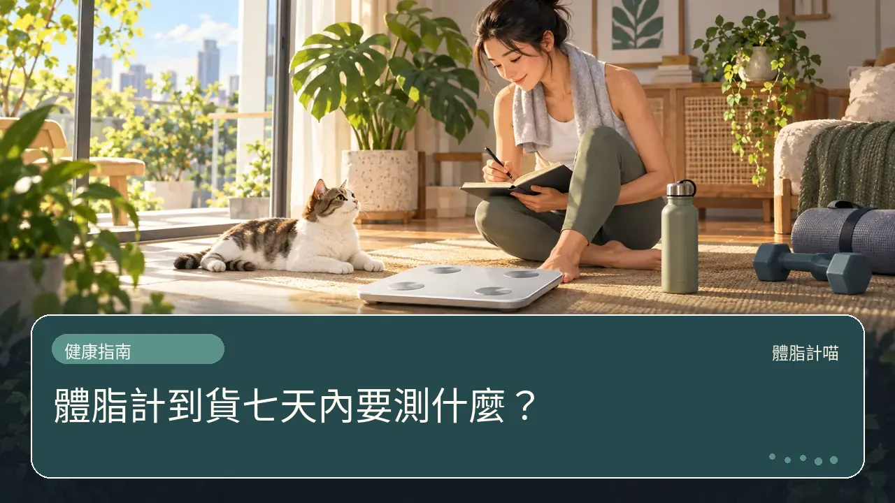 體脂計到貨七天內要測什麼？主題插畫