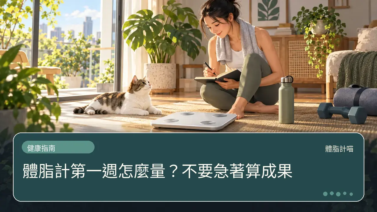 體脂計第一週怎麼量？不要急著算成果主題插畫