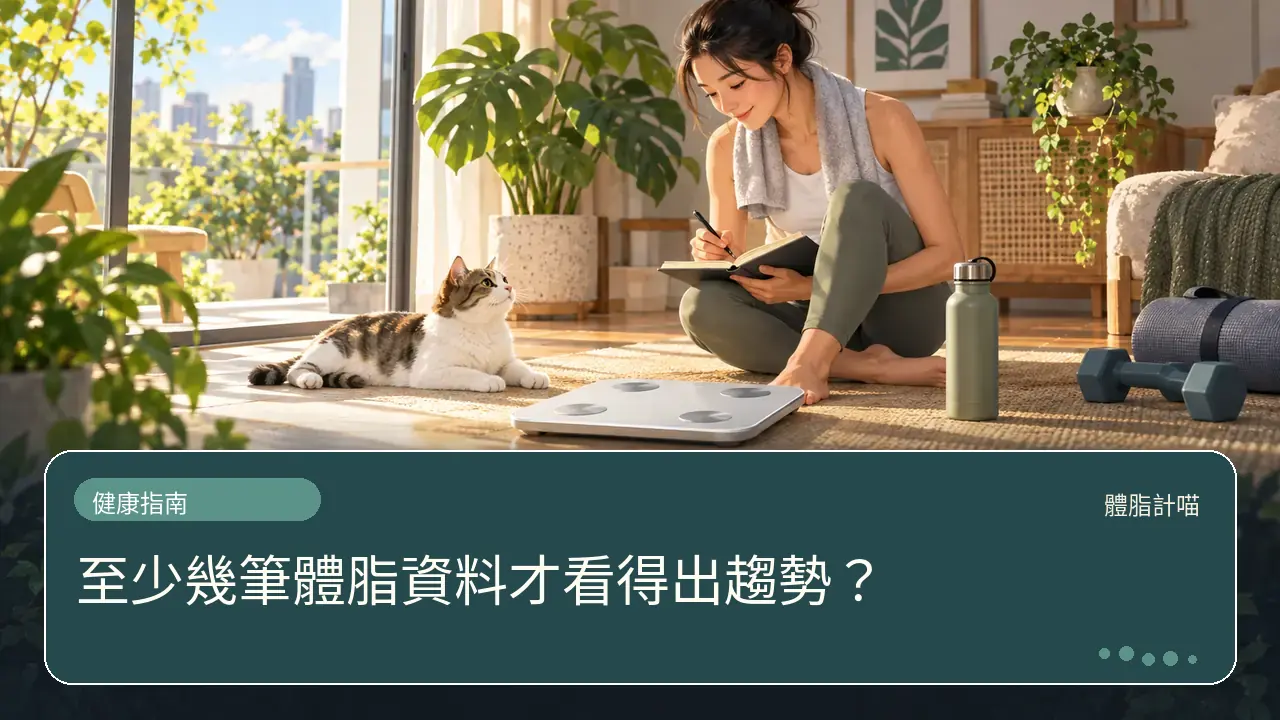 至少幾筆體脂資料才看得出趨勢？主題插畫