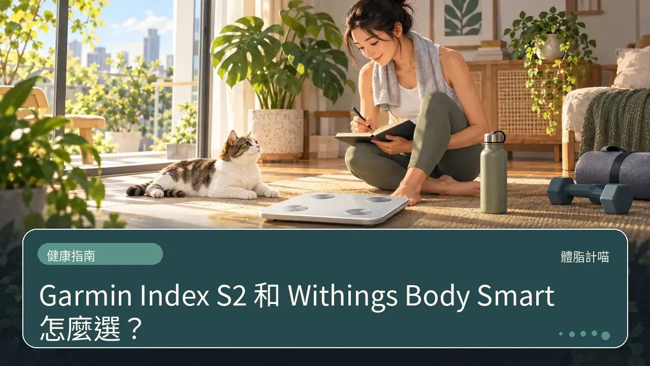 Garmin Index S2 和 Withings Body Smart 怎麼選？主題插畫