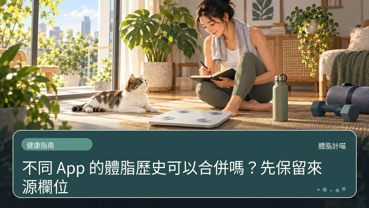 不同 App 的體脂歷史可以合併嗎？先保留來源欄位主題插畫