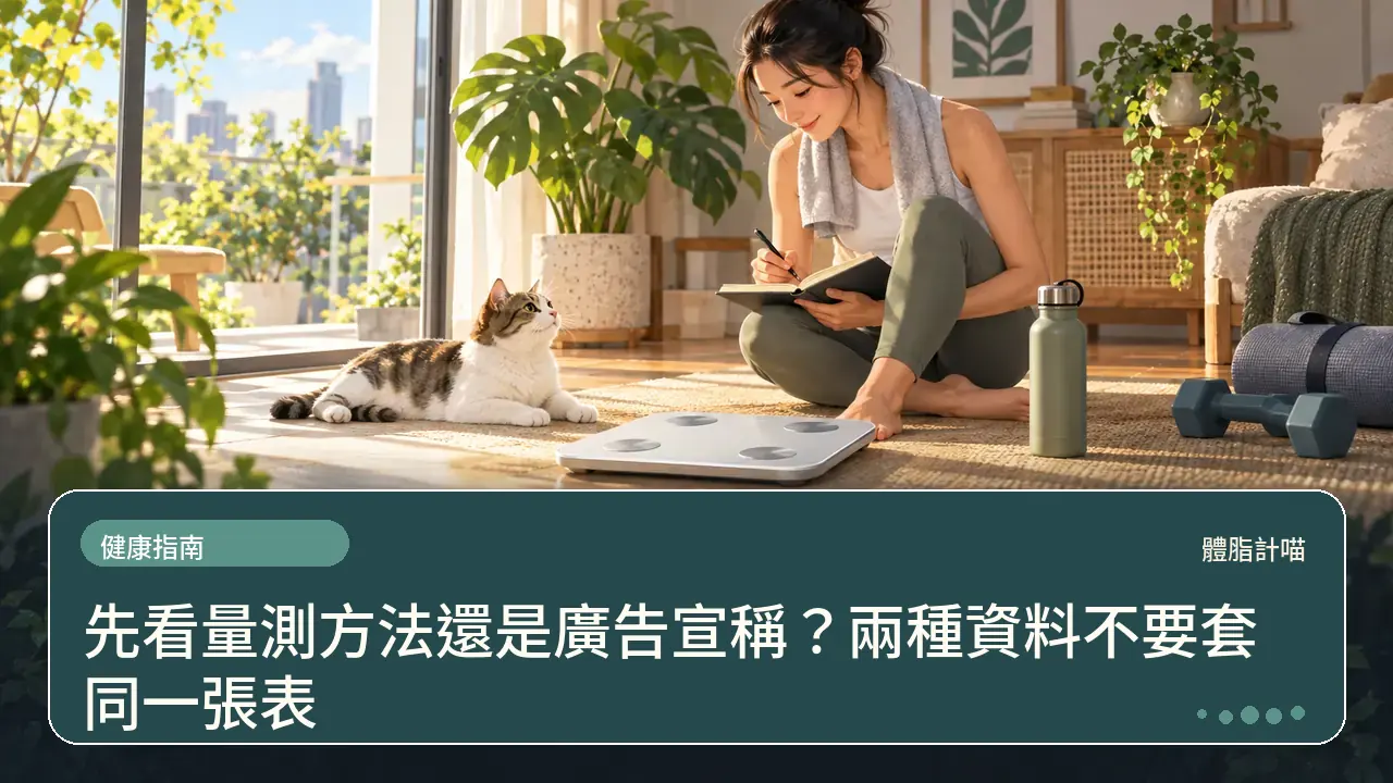 先看量測方法還是廣告宣稱?兩種資料不要套同一張表主題插畫
