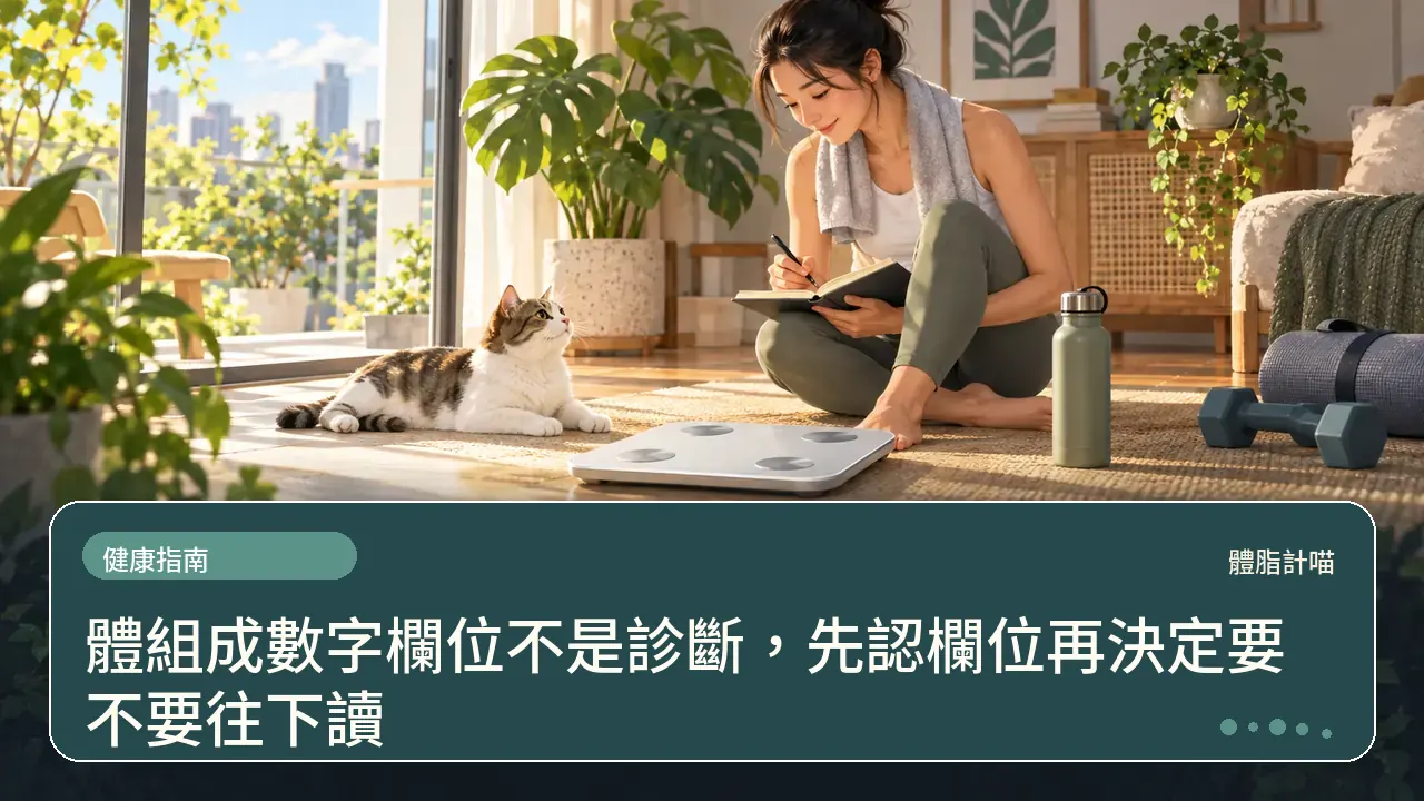 體組成數字欄位不是診斷,先認欄位再決定要不要往下讀主題插畫