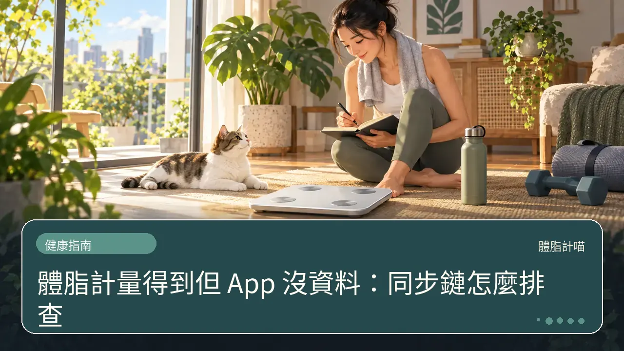 體脂計量得到但 App 沒資料:同步鏈怎麼排查主題插畫