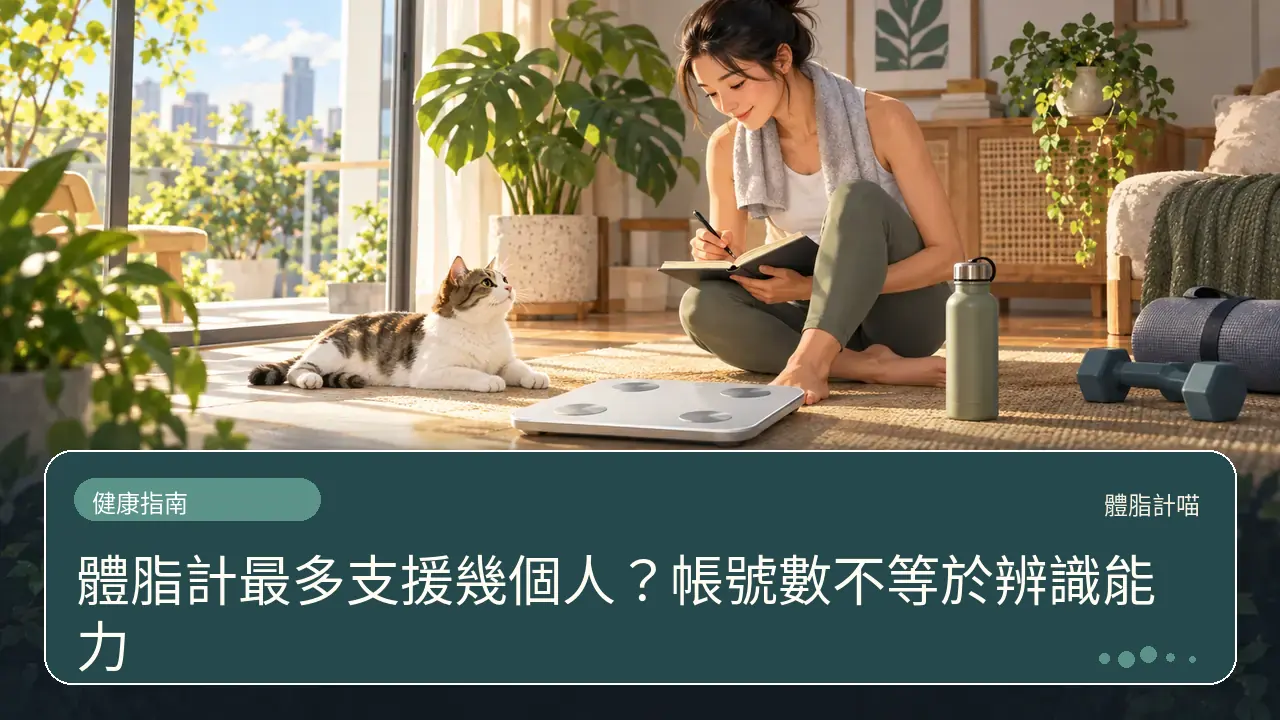 體脂計最多支援幾個人？帳號數不等於辨識能力主題插畫